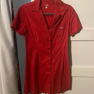 Dickies dress red polka dot large
